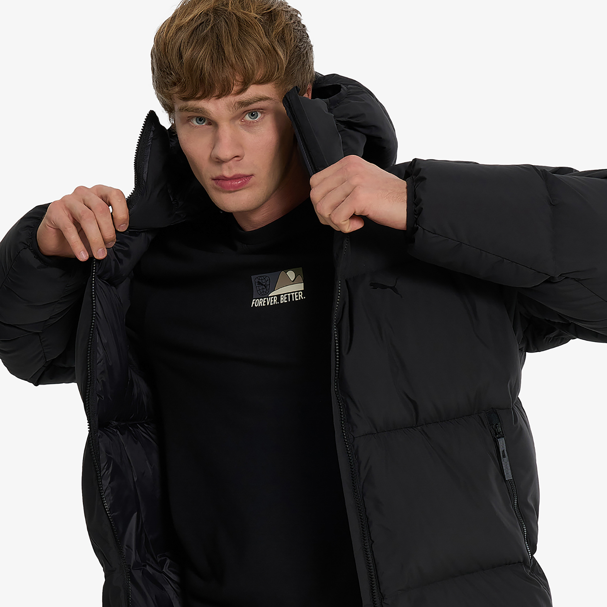 Мужской пуховик PUMA, Черный