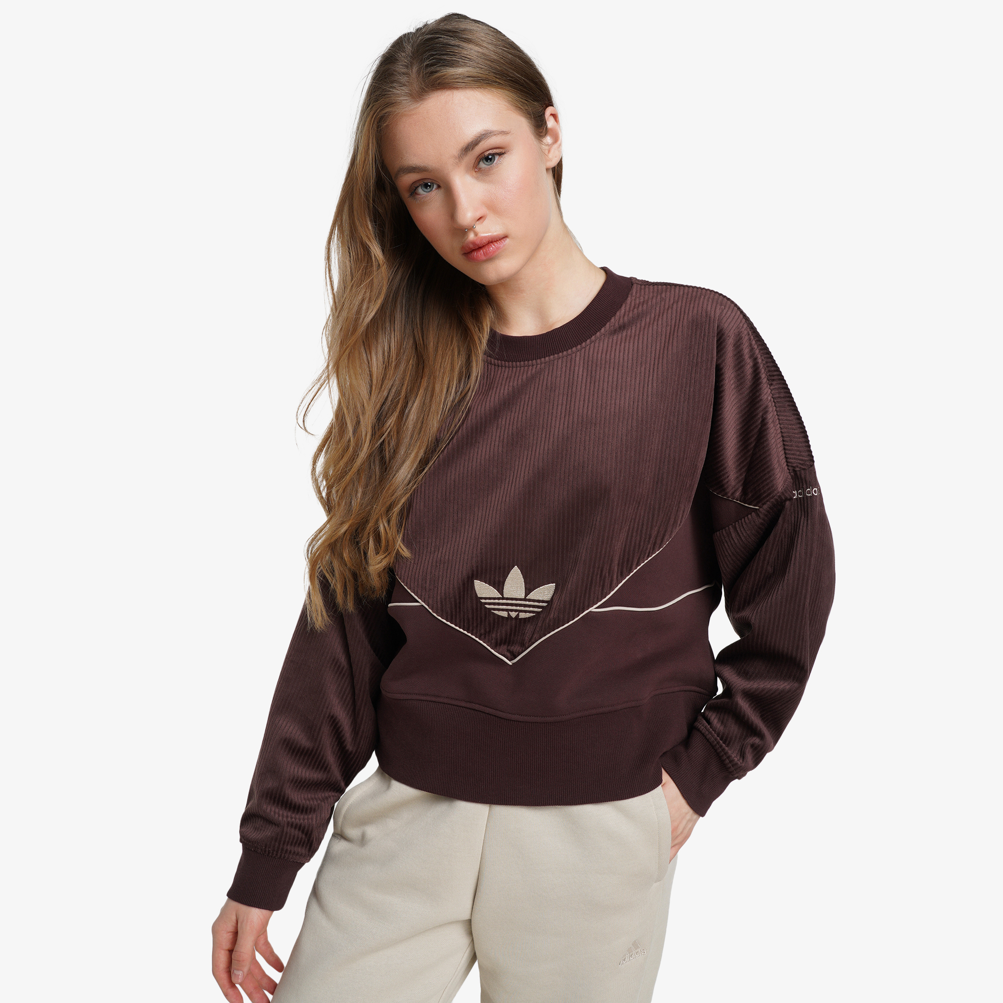 Женский свитшот adidas, Коричневый