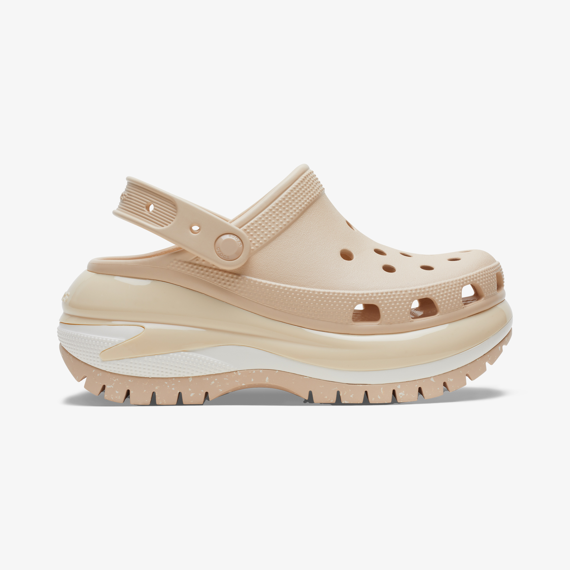 Женские сабо Crocs Mega Crush Clog, Бежевый