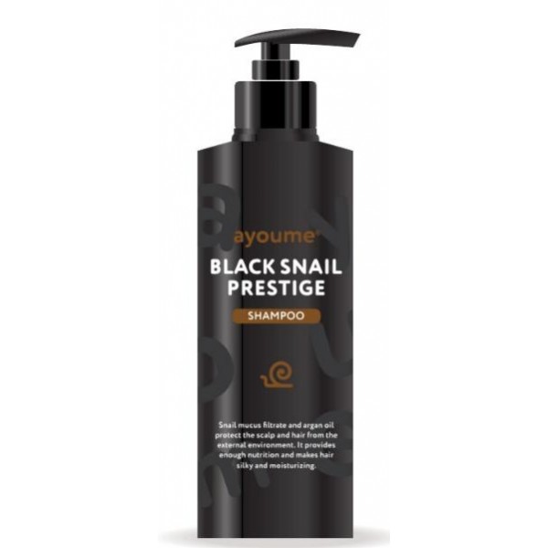 Для всех типов волос шампунь для волос с муцином улитки ayoume black snail prestige shampoo