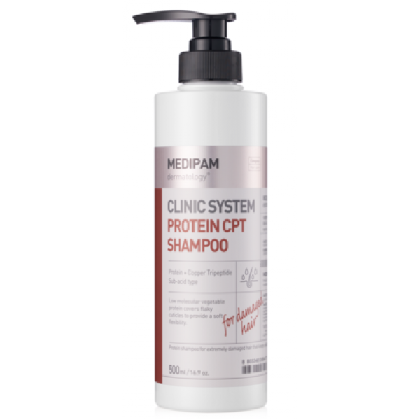 Для всех типов волос шампунь питающий с протеином medipam clinic system protein cpt shampoo
