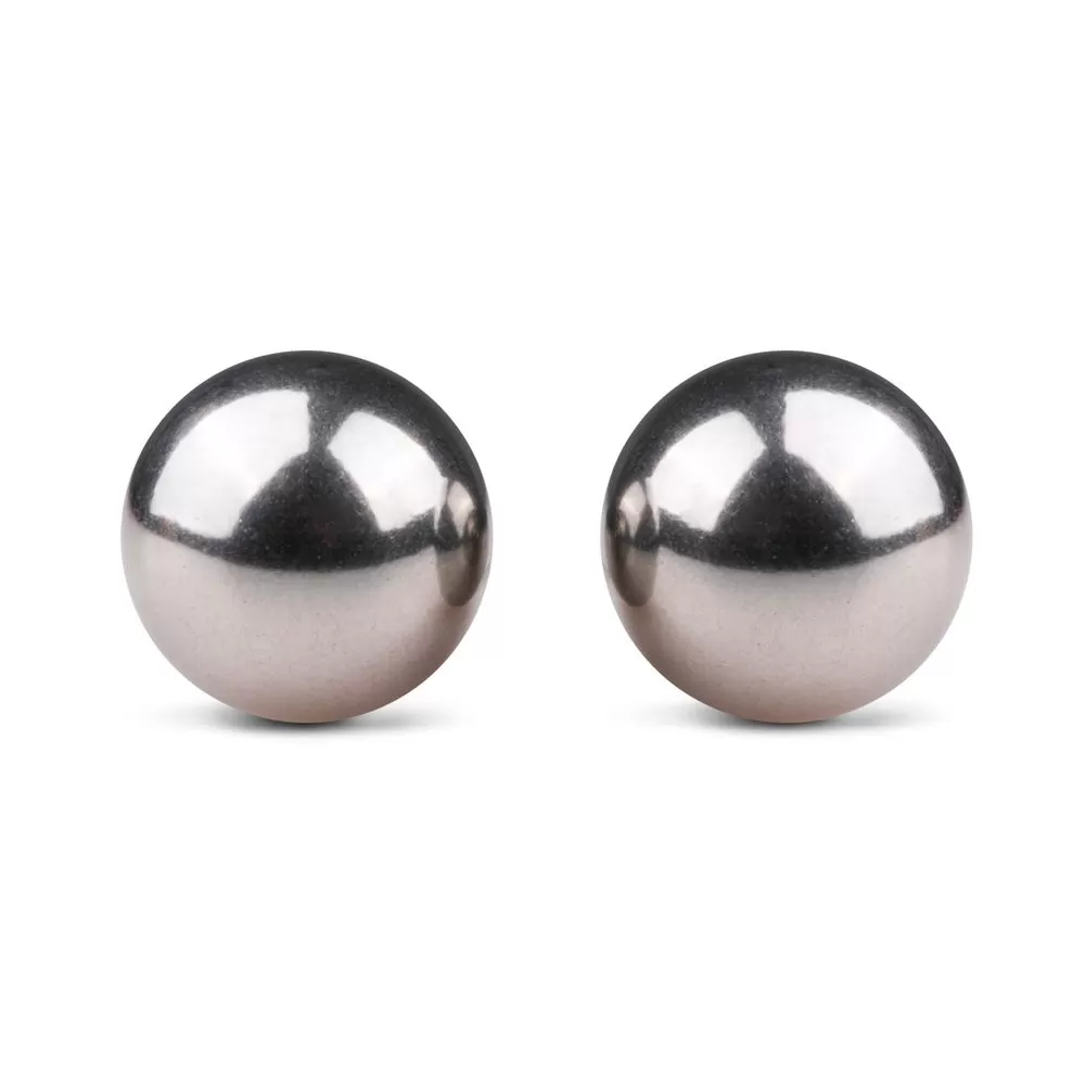 Вагинальные шарики Easytoys Silver Ben Wa Balls 19mm, серебряные