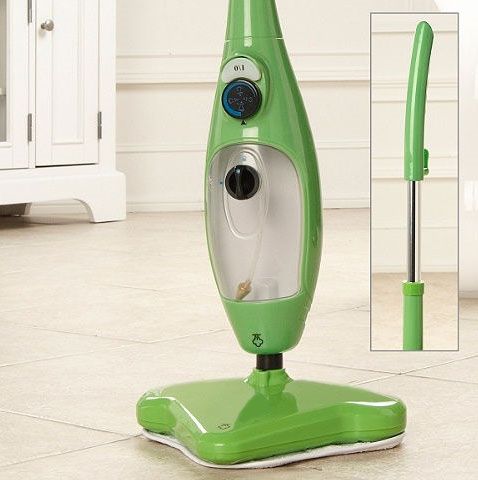 Паровая швабра Steam Mop X5 зеленая, (Стим Моп), пароочиститель для уборки дома в квартире