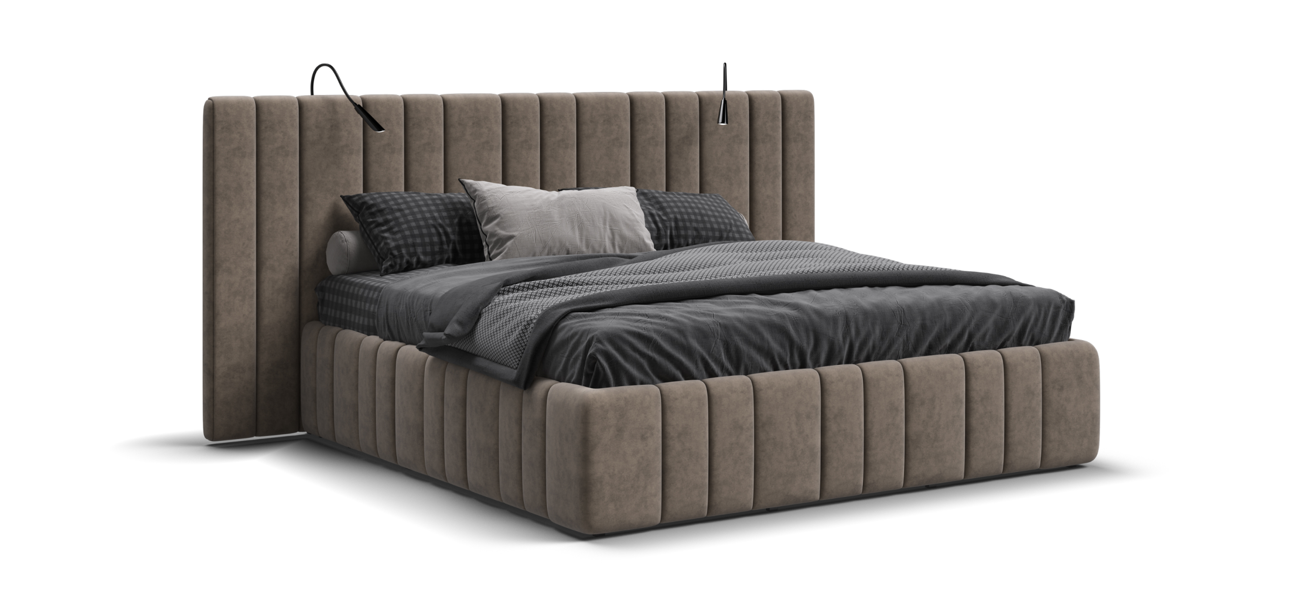 Кровать BOSS INFINITY 180*200 NEW Велюр Royal тауп NEW