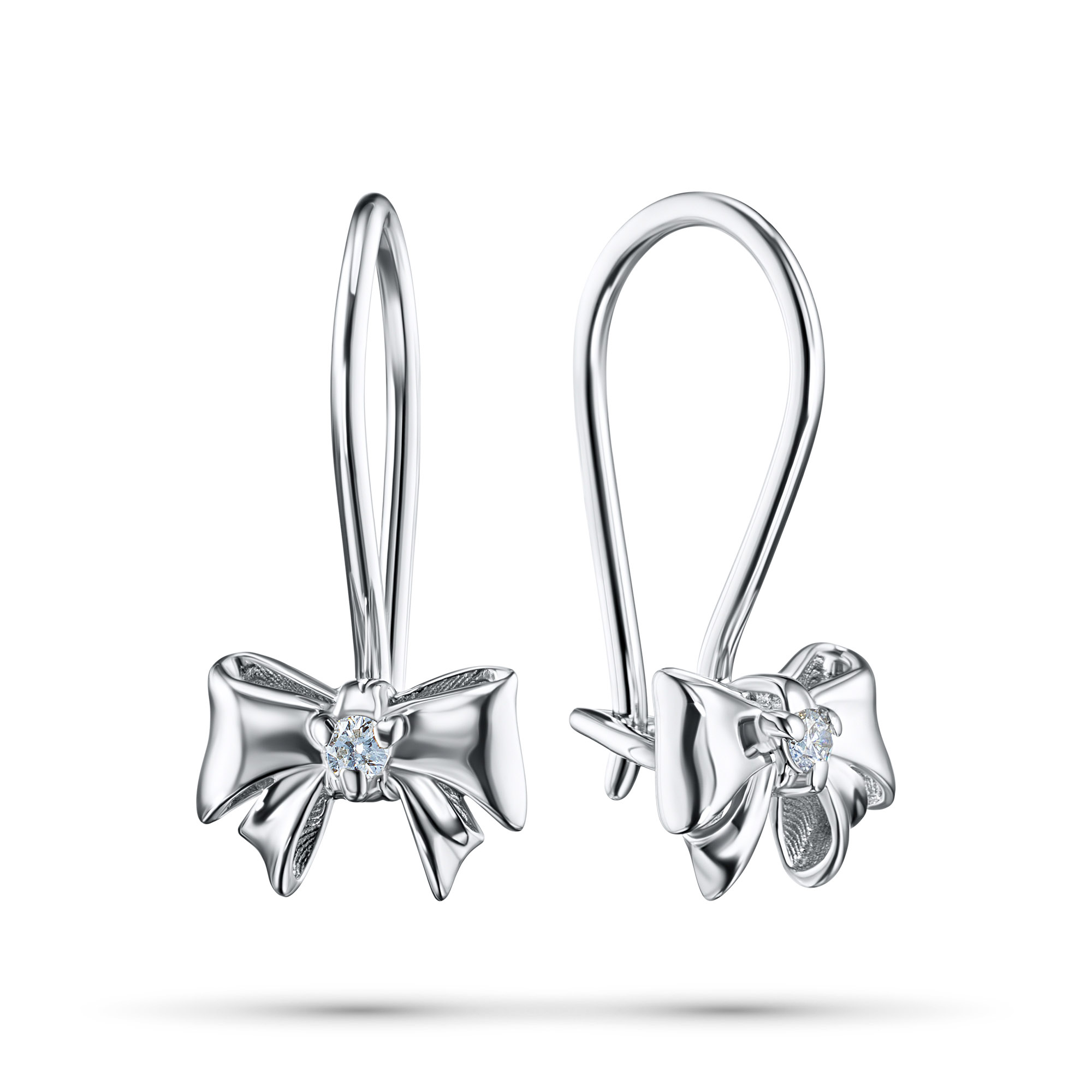 Серьги из белого золота с бриллиантами э0901сг07171400