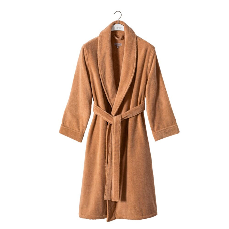 Халат Hamam Heritage Natural Cotton Organic S, цвет темно-карамельный