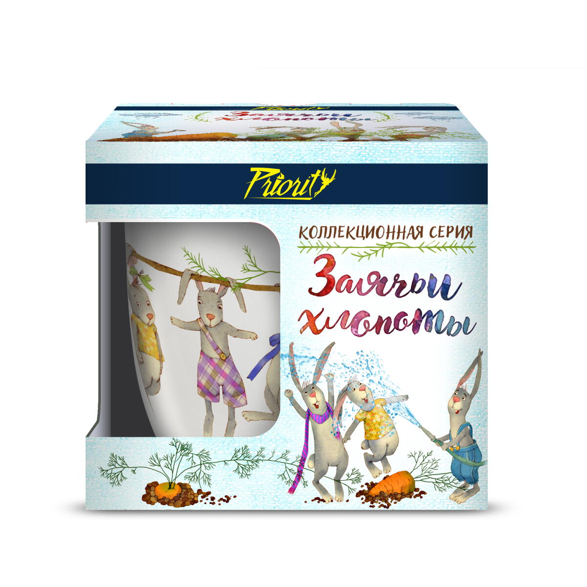 Керамические кружки  Gipfel Кружка детская Priority Заячьи хлопоты КРС-926 0,38 л