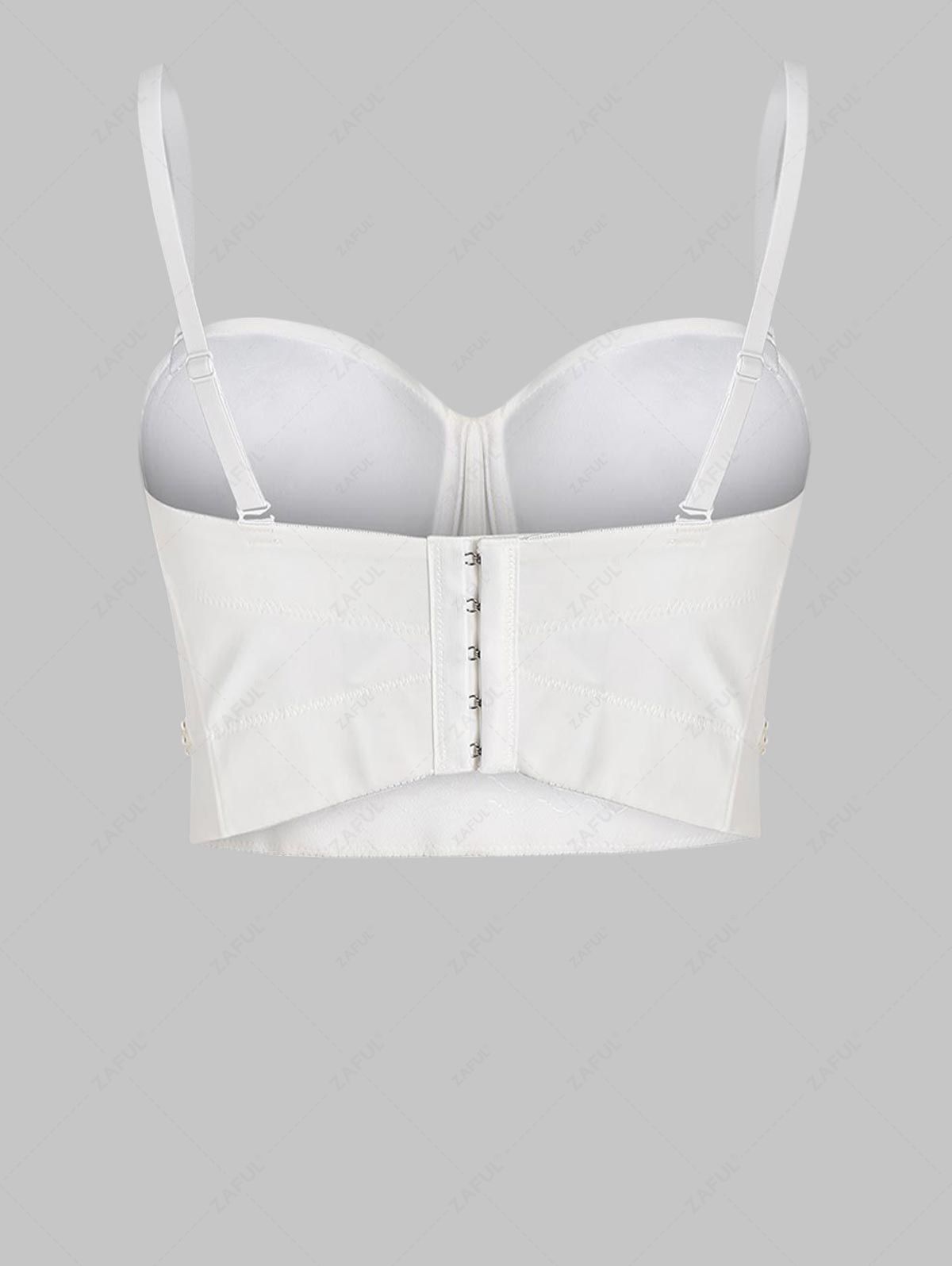 Beaded Faux Pearls Cupped Underwire Cami Top
