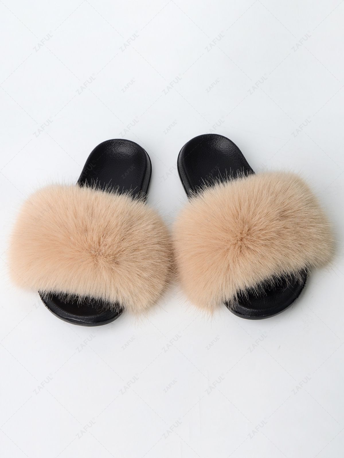 Fuzzy Fluffy Faux Fur Comfortable Slides