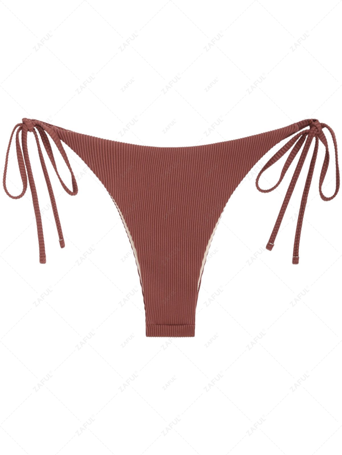 Tie Textured Adjustable Bikini Bottom