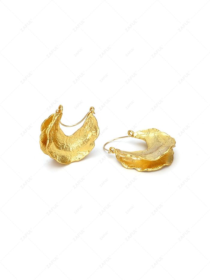 Petals Shape Metal Retro Hoop Earrings