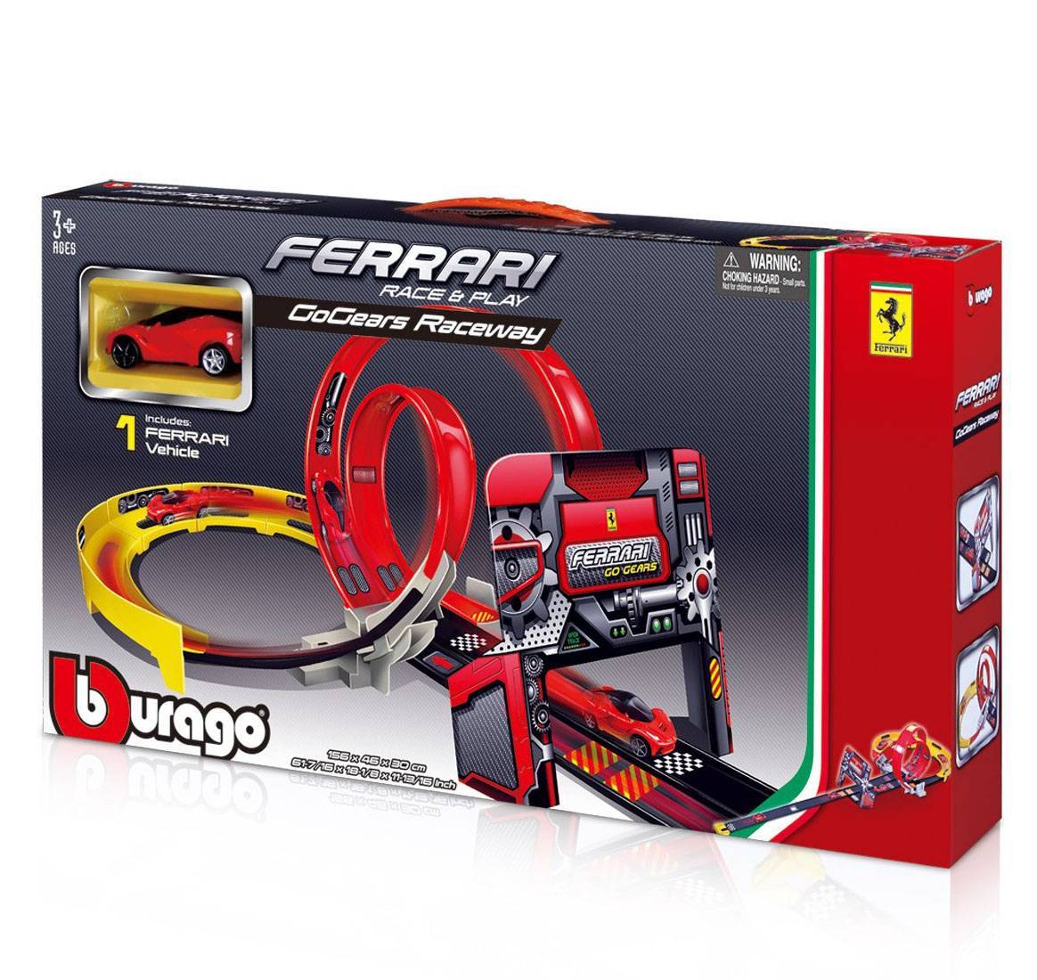 Bburago Трек GoGears Ferrari Двойная петля, 18-31301, с машинкой