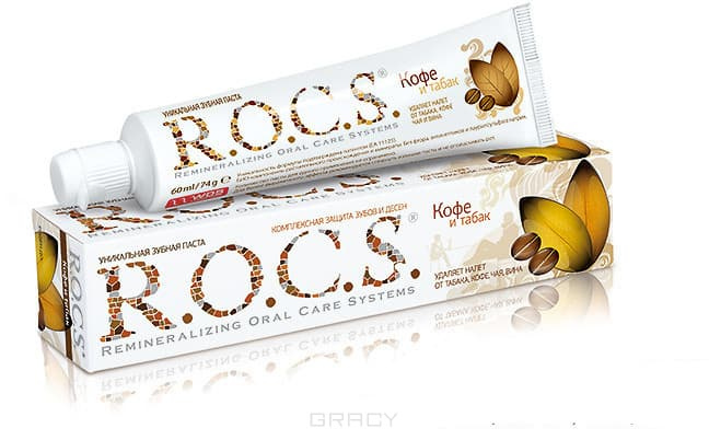 ROCS, Зубная паста Кофе и Табак, 74 г