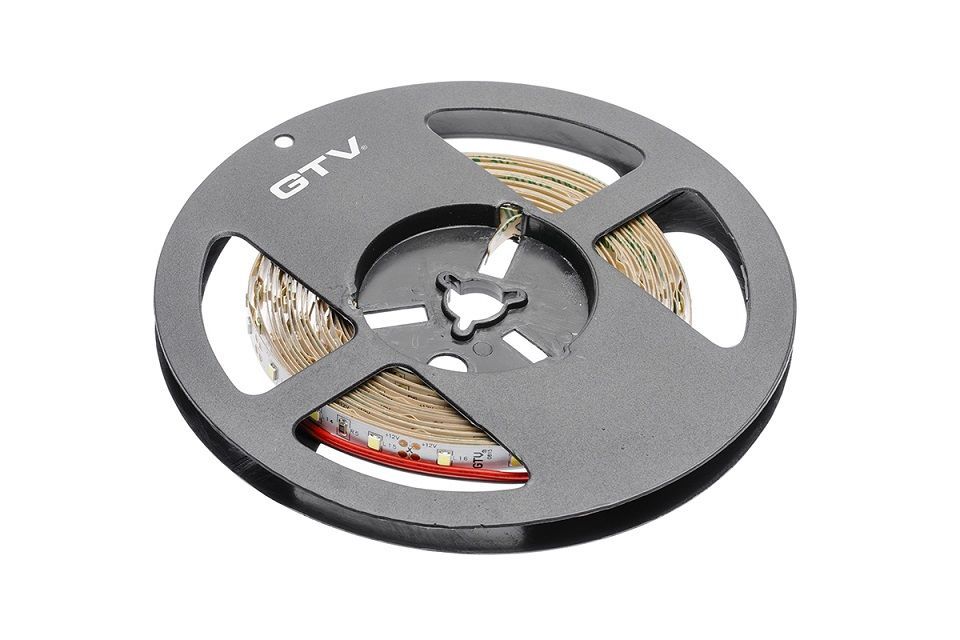 Светодиодная лента GTV 2835, 60 д/м, 6W, 12V, IP20, теплый белый, FLASH, 8мм, открытая