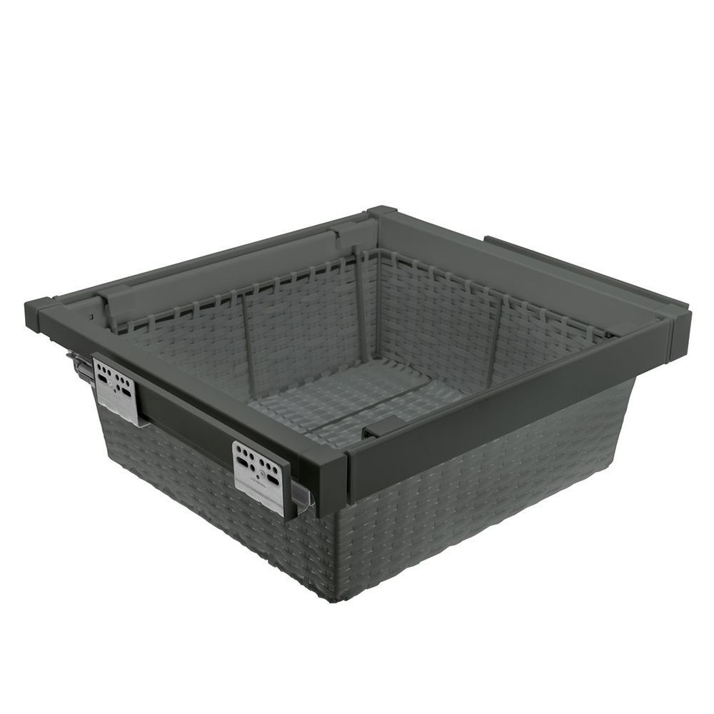 Корзина для белья ротанг ELITE WG-KOSZR80-60, в модуль 800 мм. графит