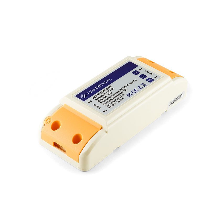 Блок питания для светодиодов 220/12V 15W, IP20