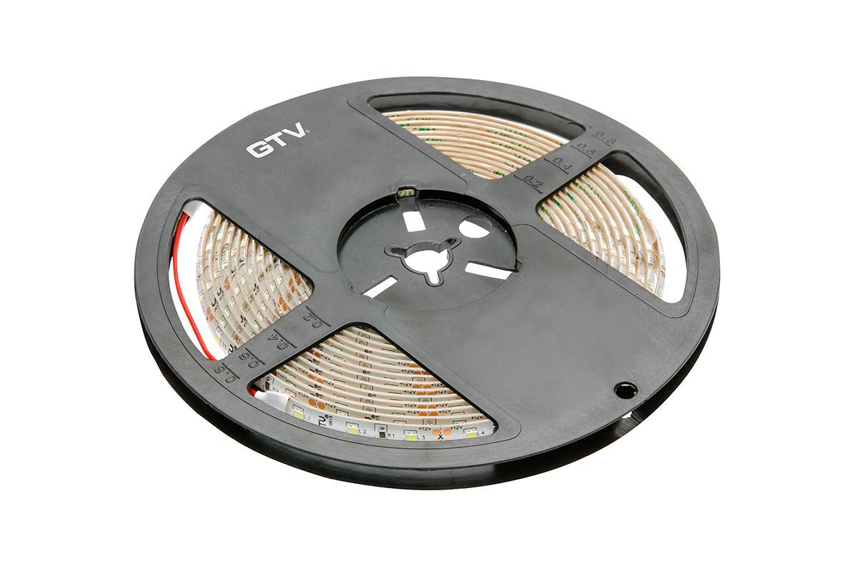 Светодиодная лента GTV 2835, 120 д/м, 10W, 12V, IP20, нейтральный белый, FLASH, 5мм, открытая