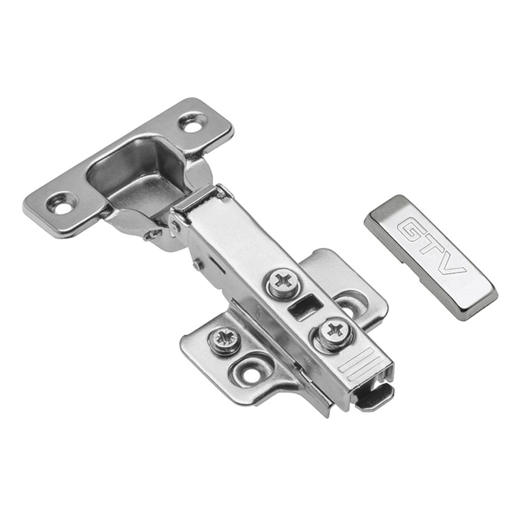Петля SOLID PLUS накладная самозакрывающаяся, регулировка в 3 плоскостях, без еврошурупа