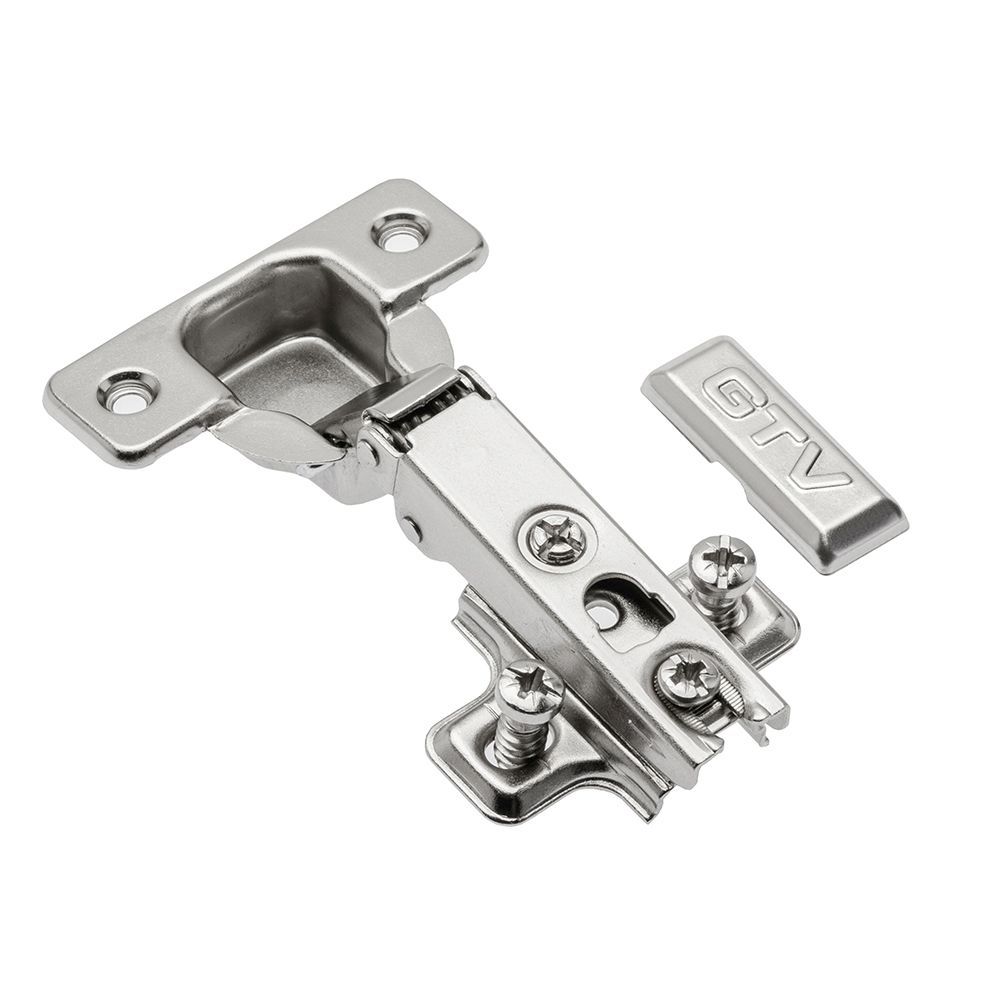 Петля накладная GTV ZP-POH045ZEO самооткрывающаяся с ответной планкой H-0 и еврошурупом