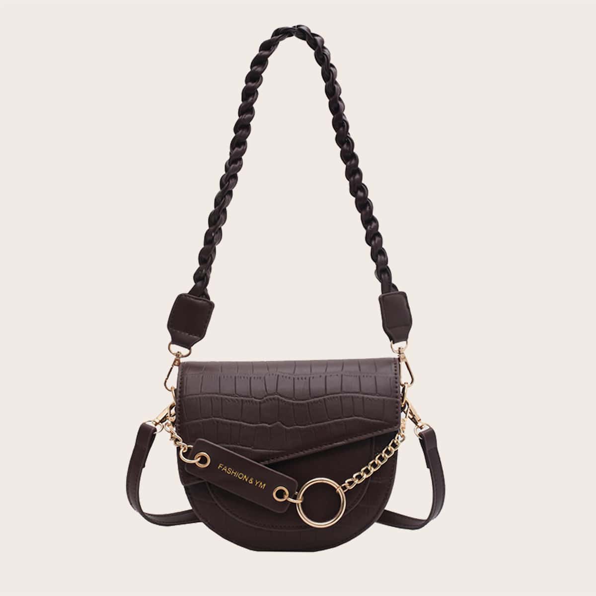 Vagabond la Croc Effect Shoulder Bag