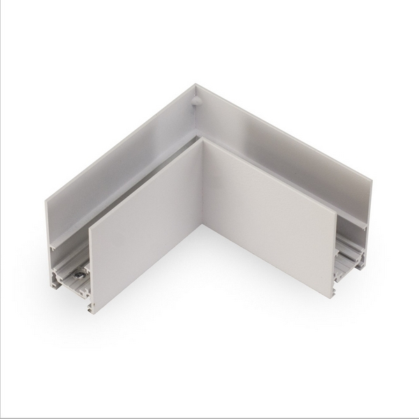 Коннектор угловой для накладного магнитного шинопровода AM Group MAGNET AM401 LL-20B 90° горизонтальный WH