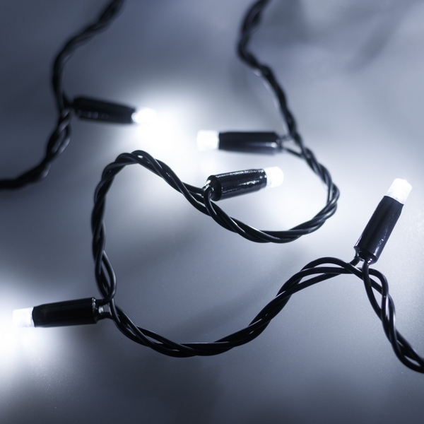 Светодиодная гирлянда ARD-STRING-PRO-10000-BLACK-100LED-FLASH WHITE (230V, 7W) (Ardecoled, IP65) 025827