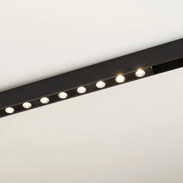 Светильник трековый магнитный MAG-DOTS-25-L400-12W Day4000 (BK, 30 deg, 24V, DALI) (Arlight, IP20 Металл) 046325