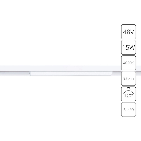 Трековый светильник светодиодный магнитный 48V Arte Lamp Linea A4633PL-1WH