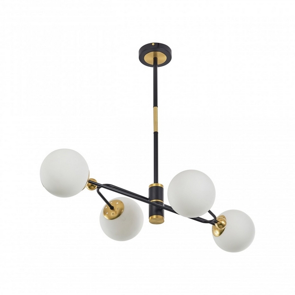 Потолочная люстра на штанге Arte Milano 272708/4 BK/GD (плафоны шарики)