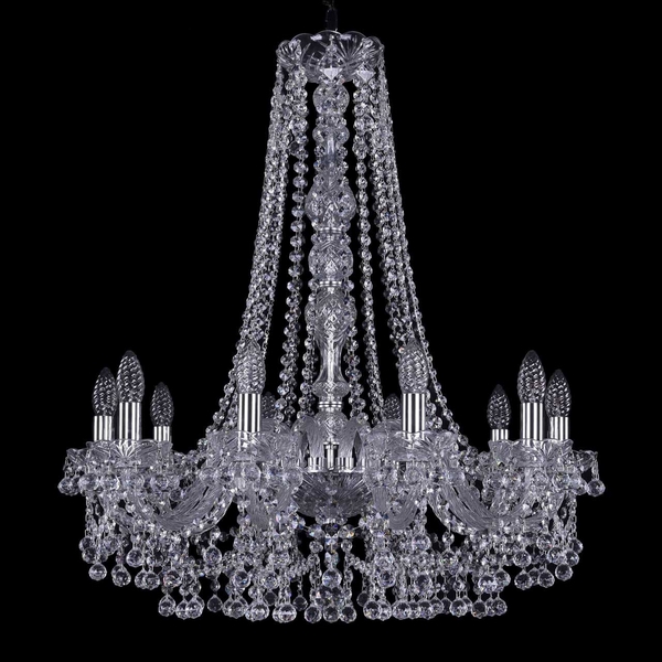 Подвесная люстра хрустальная Bohemia 1409 1409/10/240/Ni подсвечник