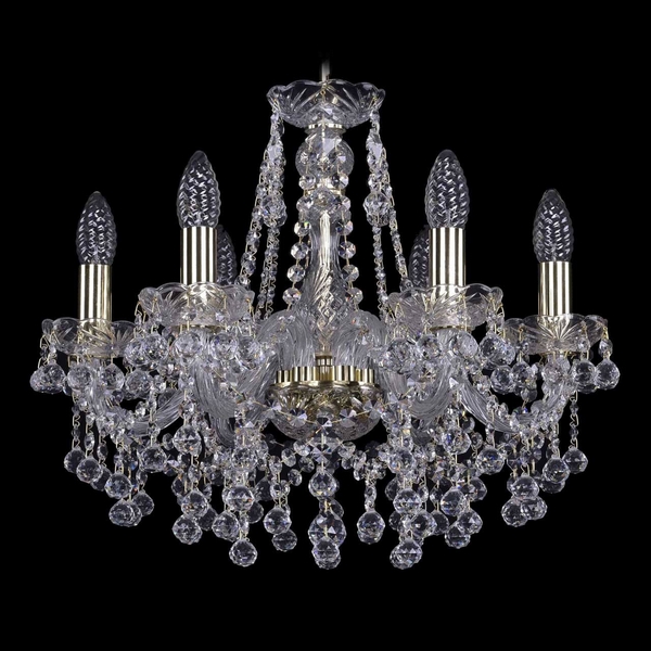 Подвесная люстра хрустальная Bohemia 1409 1409/6/160/G подсвечник