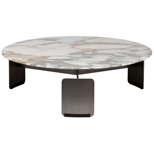 Стол журнальный, мрамор Arabescato Corchia d90*28см Garda Decor 160KD-26500
