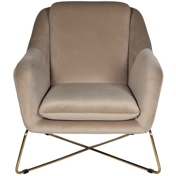 Кресло Garda Decor 46AS-AR2976-BG (Золото/Бежевый)