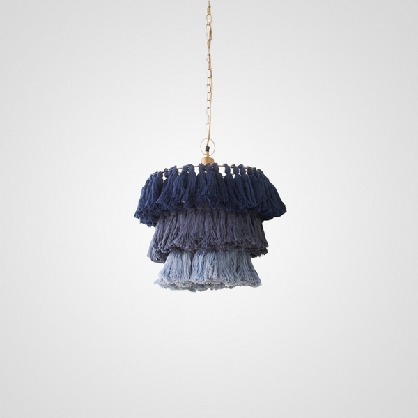Подвесной светильник бахрома Tassel синий ImperiumLoft Tassel01 (181895-26)