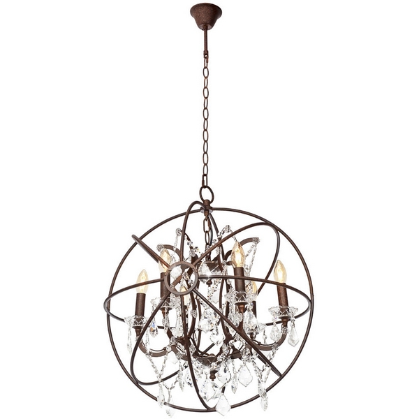 Подвесная люстра Loft It Foucaults Orb Crystal LOFT1897/6 подсвечник