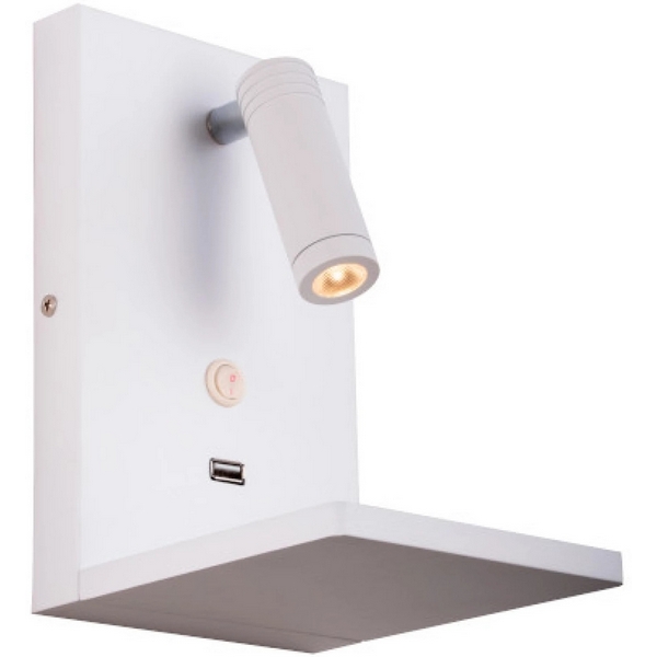 Спот светодиодный с беспроводной зарядкой и USB-портом Lightstar Muro 808526