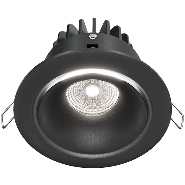 Встраиваемый светильник круглый Yin 4000K 1x12Вт 60° LED Maytoni Technical DL031-L12W4K-B
