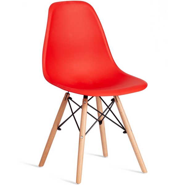 Обеденный стул Tetchair CINDY (Дерево бук,Металл,Пластик/Красный)