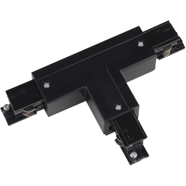 Соединитель для шинопроводов Т-образный левый, внешний Uniel UBX-A32 BLACK 1 POLYBAG