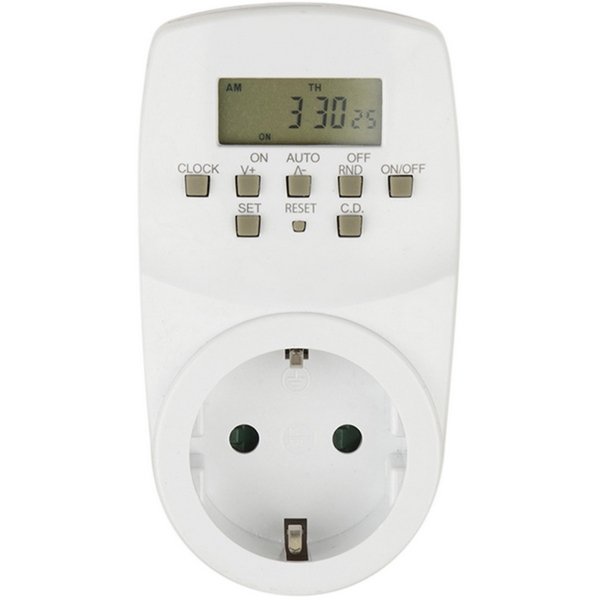 Розетка с электронным таймером 220В. 24ч. 1600Вт Uniel UST-E20 WHITE