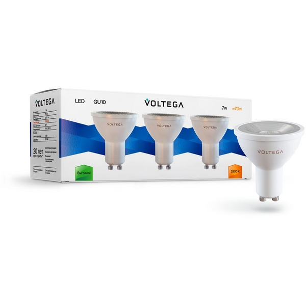 Лампочка светодиодная Voltega Sofit GU10 Lens 7176