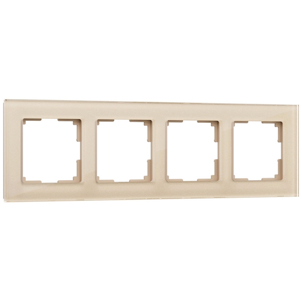 Рамка на 4 поста Favorit (шампань,стекло) Werkel W0041111 (a050794)