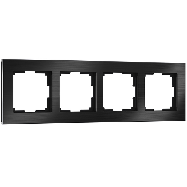 Рамка на 4 поста Aluminium (черный алюминий) Werkel W0041708 (a050956)