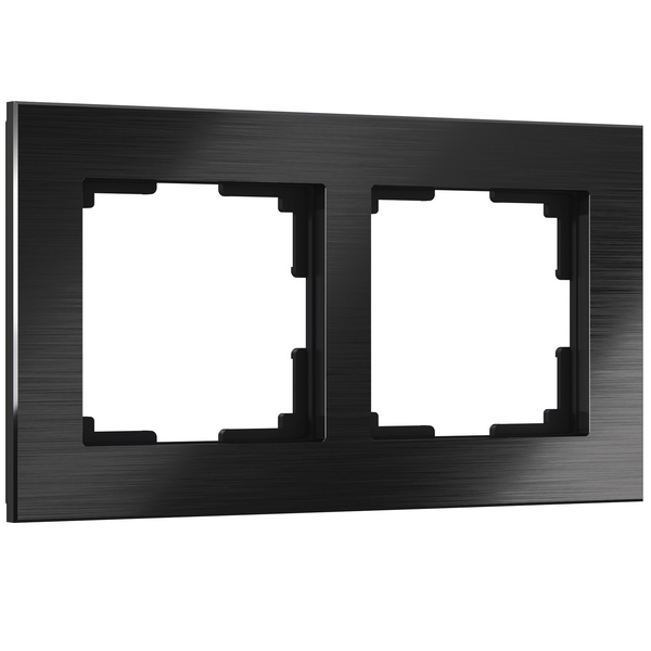 Рамка на 2 поста Aluminium (черный алюминий) Werkel W0021708 (a050962)