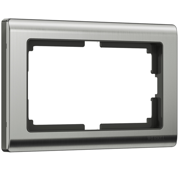 Рамка для двойной розетки Metallic (глянцевый никель) Werkel W0081602 (a051003)