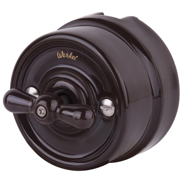 Выключатель на 4 положения двухклавишный (коричневый) Ретро Werkel W5620014 (a051052)