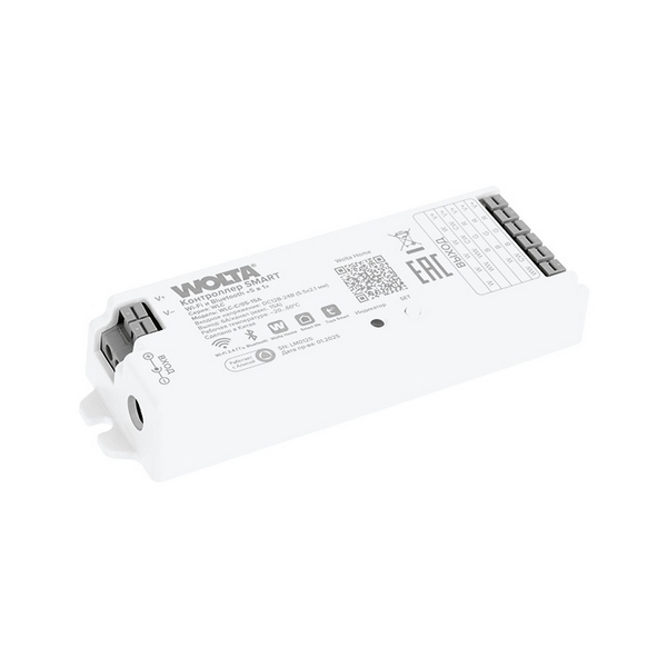  Умный универсальный контроллер 5 в 1 Wolta SMART WLC-C/05-15A для светодиодной ленты 12-24В, WiFi, Tuya, Алисой