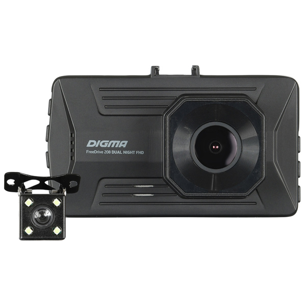 Автомобильные видеорегистраторы Digma FreeDrive 208 Dual Night FHD Black