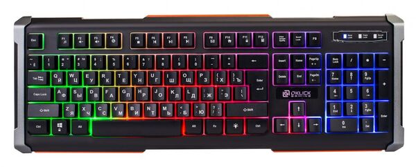 Клавиатуры, мыши, комплекты Клавиатура Oklick KB 710G BLACK DEATH 476393, цвет черный