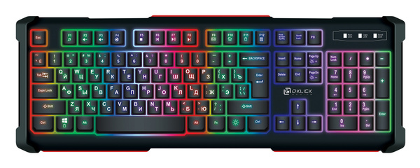   Softline Клавиатура Oklick KB 717G BLACK DEATH 476395, цвет черный